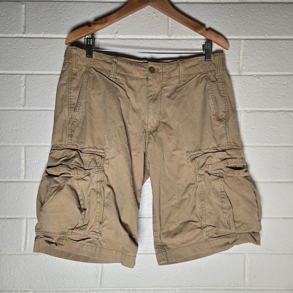 Gap Cargo Shorts 100% Cotton 34 Tan Khaki Utility Gorpcore Hiking Mens Heavy